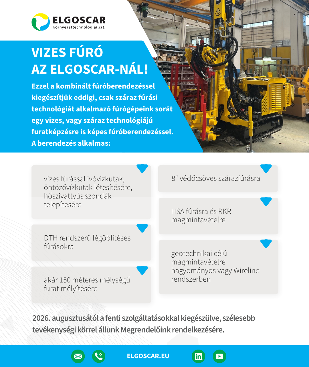 Vízes fúró az ELGOSCAR-nál